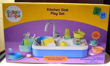Giggle Scape Kitchen Sink Imagine Pretend Play Set 24 Pc w/ Faucet New in Box
