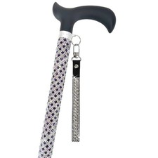 Jacqueline Kent Royal Ice Adjustable Crystal Rhinestone Cane, Royal Amethyst