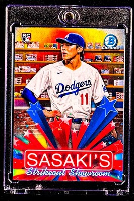 ROKI SASAKI RARE SP ROOKIE HOLIDAY STARS REFRACTOR HOLO INVESTMENT - DODGERS