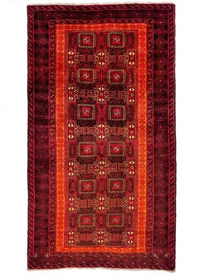 Semi-Antiker Belutsch Nomadenteppich 185x100 | Teppich, handgeknüpft aus Wolle