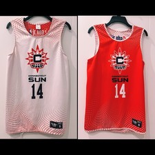 Connecticut Sun Jr WNBA Leagues Reversible Jersey Adult Size Small Orange/White