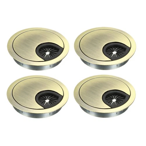 Cable Hole Cover, 2-3/8" Zinc Alloy Desk Grommet, 4 Pcs (Bronze Tone)