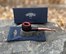 Savinelli Roma Lucite Rusticated Prince (315 KS) 6mm Filter Pipe - Smoked Once