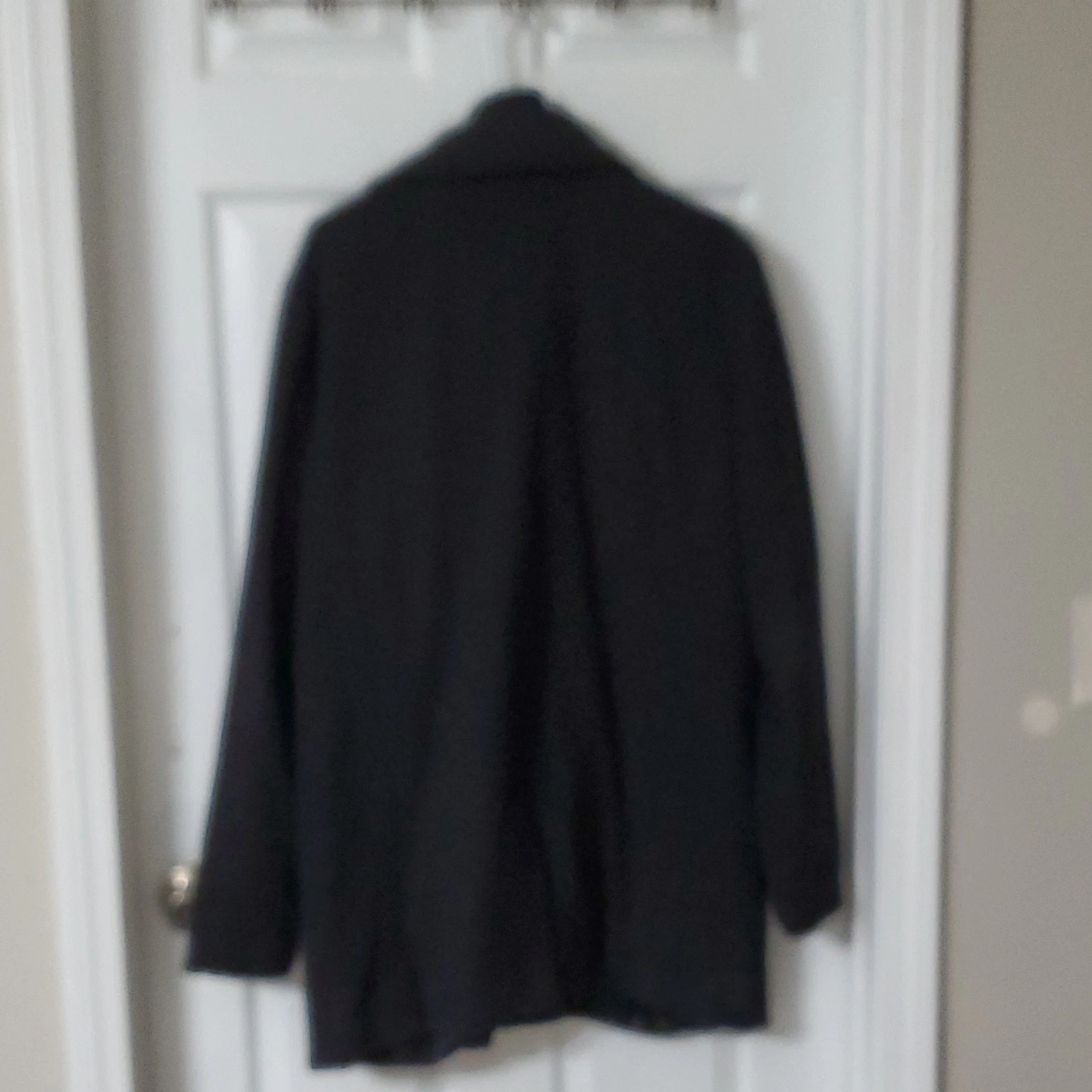Kenneth Cole Reaction Men's Black Cotton Blend Overcoat Zip/Button L image 10