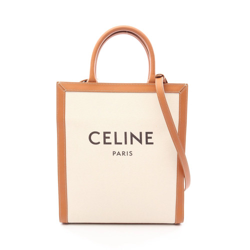 Celine Cabas 2WAY Tote Bag Brown Leather #RCB9598