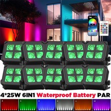 Waterproof RGBWAUV Stage Par Light Rechargeable Wireless Battery Uplight Wedding