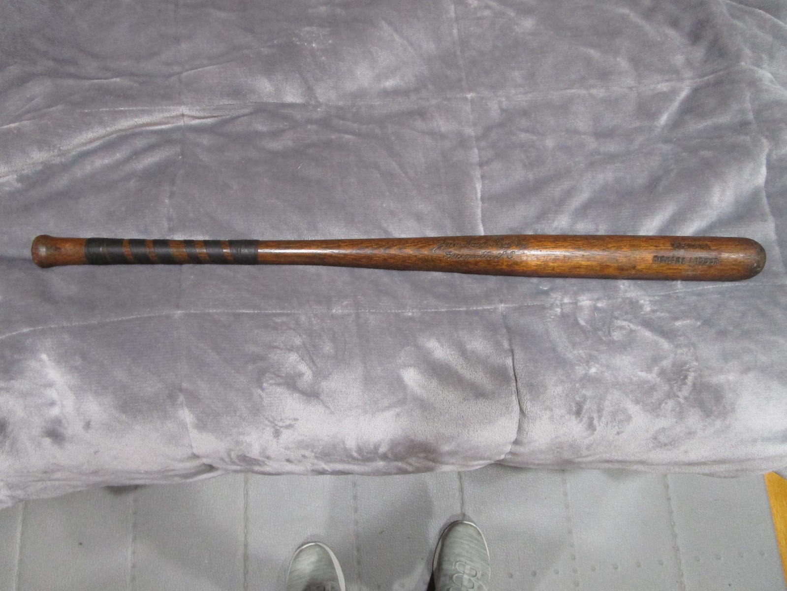 Antique Zinn-Beck Bat Co.  Official Hickory Indoor Bat Greenville SC