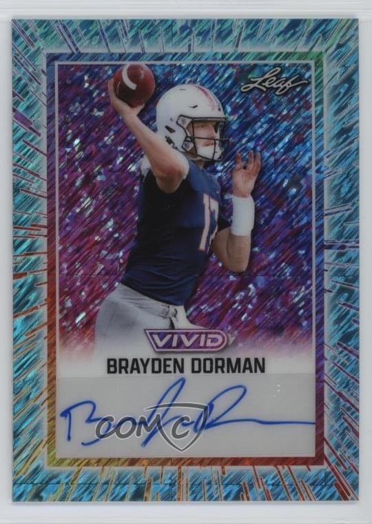 2025 Leaf Vivid Teal Shimmer 4/10 Brayden Dorman #BA-BD1 Auto 17uv