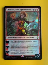 Chandra, Bold Pyromaster. FOIL DOM Mythic Magic the Gathering Card.