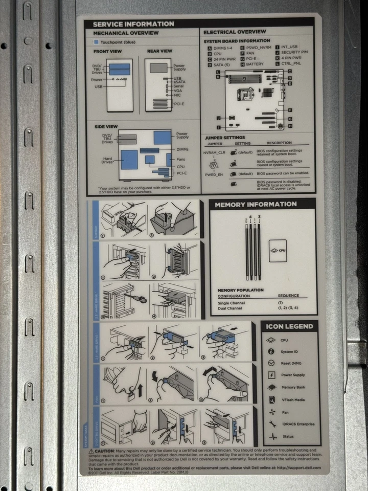 DELL PowerEdge T110 II Tower XEON E3-1220 3.1 GHz QuadCore 8Gb 4 x 1Tb SAS HDD - Image 4 of 4