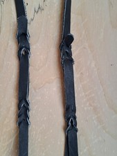 Western Tack - Bosal Black Soft Chap Leather Hanger with Bleed Knot 