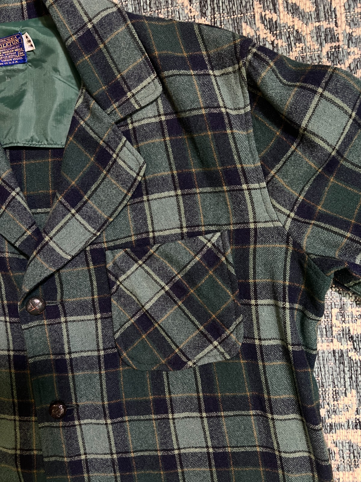 Vintage Pendleton Wool Jacket Woolmark 1964-1965 … - image 11