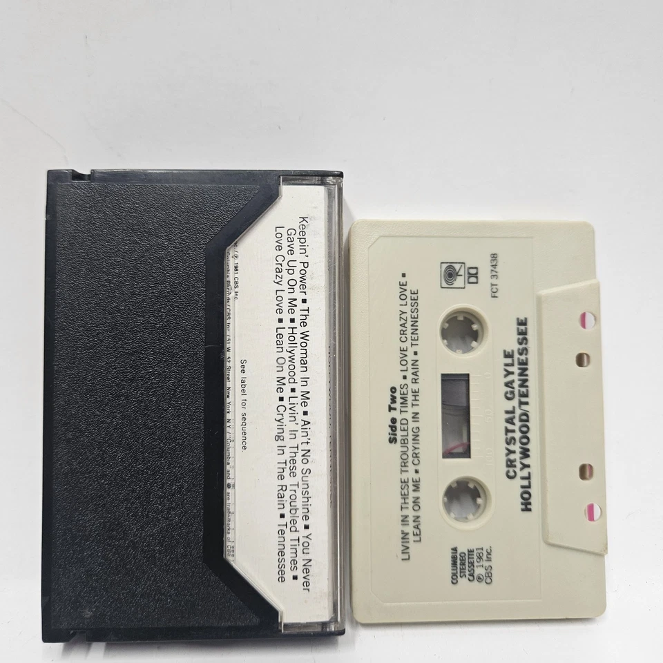 Crystal Gayle Hollywood Tennessee Cassette 1981 Columbia Music Tape VG+ Country - Image 2 of 3