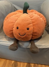 Jellycat AMUSEABLE PUMPKIN Rare & Retired Hal...