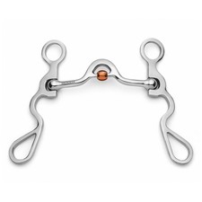 Showman S Shank Bit w/ Smooth Low Port Copper Rollers