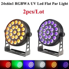 24x6in1 RGBWA UV LED PAR Light DMX Master/Slave Sound Mode for DJ Stage Club 2PC