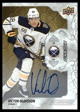 2019-20 UPPER DECK ENGRAINED AUTO ROOKIE Victor Olofsson Rookie Buffalo Sabres