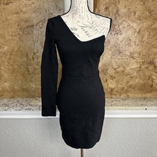 NWT Lulus Alsandair One Shoulder Bodycon Dress Medium Cocktail Black Party