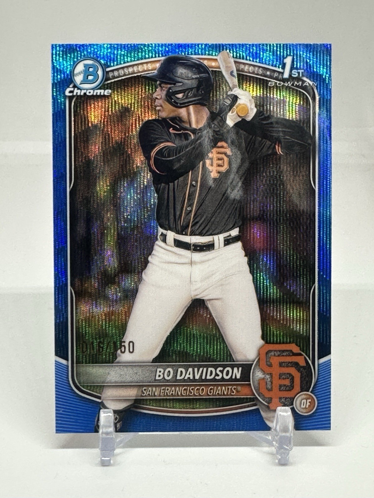 2025 Bowman Chrome #BCP-206 Bo Davidson Blue Wave /150 SF Giants