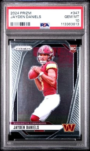 2024 Panini Prizm Jayden Daniels RC Rookie Card #347 PSA 10 Football Gem Mint!