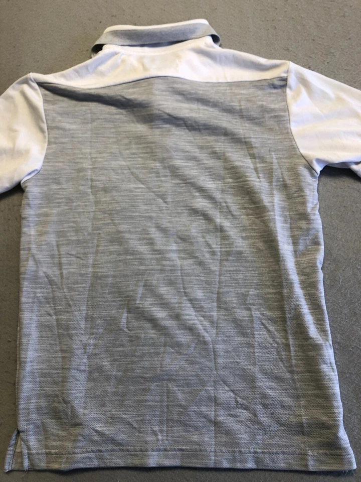 Ben Hogan Golf Polo Shirt Mens Small Gray/White Stripe Activewear Collared - Image 3 of 4