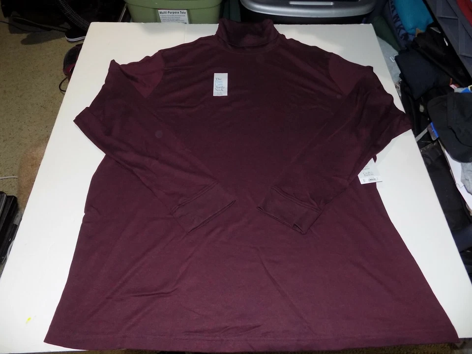 CROFT & BARROW EASY CARE KNIT TURTLENECK MENS SZ 3XL BIG -MIDNIGHT JAM- NWT - Image 2 of 2