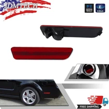 For Ford Mustang GT 2005-2009 Red Lens Rear Bumper Reflectors Side Marker Lights