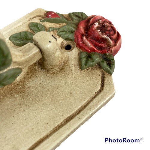 Double Arm Swinging Wall Hook Painted Metal Country Style Rose Cottage Farmhouse - Picture 2 of 22