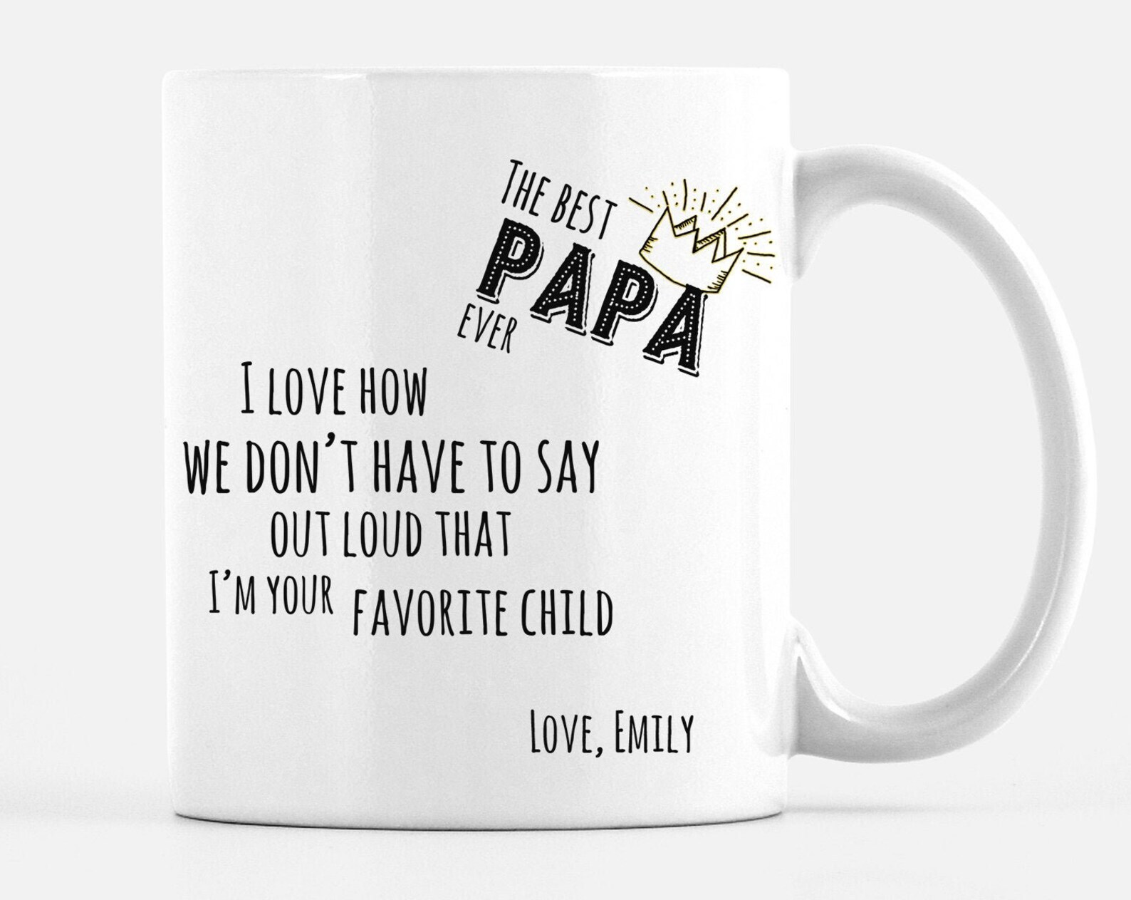 Papa Gift Personalized The Best Papa Ever Father Funny Mug Customizable Father's