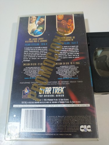 STAR TREK The Original Series 2 Episodes - VHS Tape Spanish Promo T2 - Picture 10 of 12