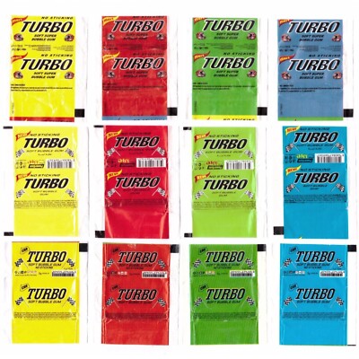 TURBO Chewing Gum SET Lot Wrappers Collection Mertsan/Car Progum/New Kervan/Mert