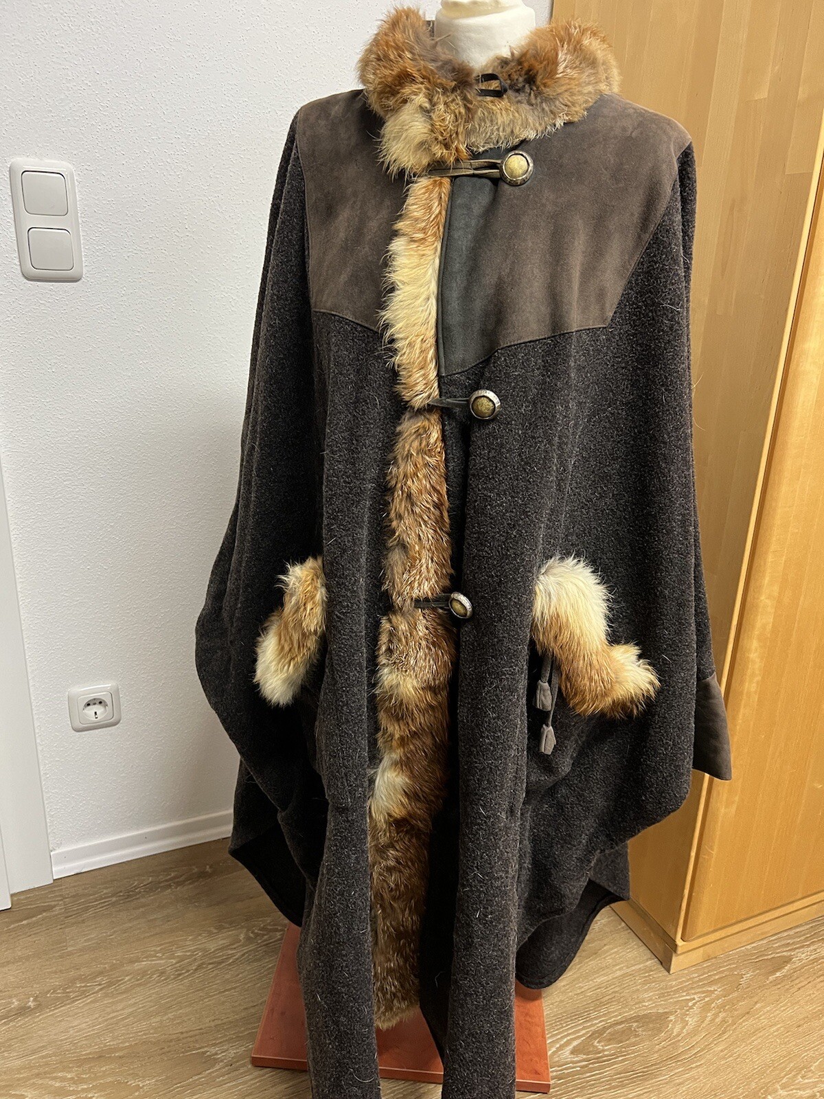 Spieth & Wensky Mantel Cape Echtpelz Leder Gr. L 44 eBay