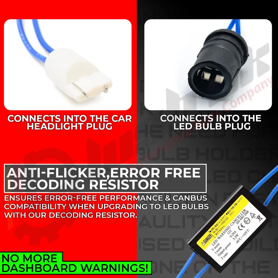 2X T10 501 W5W RESISTORS CANBUS NO ERROR LED SIDELIGHT RESISTORS - Image 4 of 4