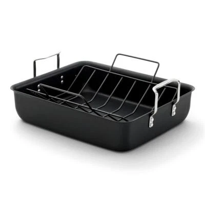 New Calphalon Hard-Anodized Nonstick 16-Inch Roasting Pan with Rack