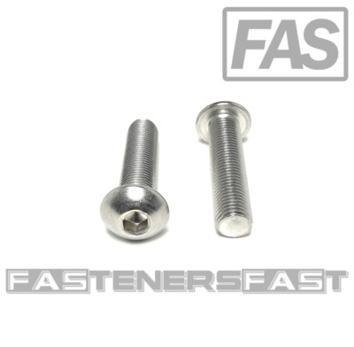 (10) 3/8-24X1-1/2 Button Head Socket Cap Screw Stainless Steel FINE THREAD