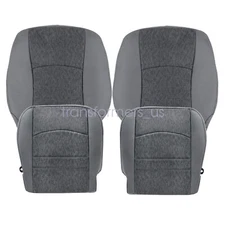 For 2015 2016 Dodge Ram 1500 2500 3500 Driver & Passenger Fabric Seat Cover Gray