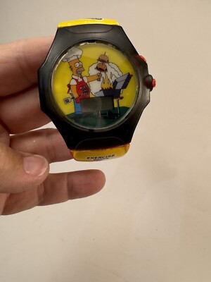 Simpsons Burger King Talking Watch - Homer Simpson ''Mmm.. Burger...'' w/ Box READ