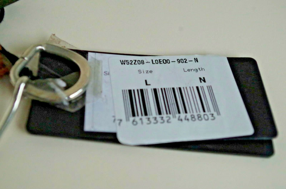 GUESS talla L/95 CM MUJER CUERO NATURAL GENUINO CINTURA CINTURÓN CADERA REMACHES FINOS 398 Foto 3 de 4