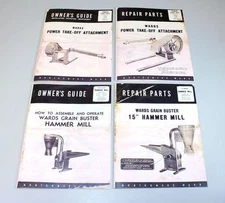 Wards Hammer Mill Pto 15" Service Repair Parts Operators Owners Four Manuals
