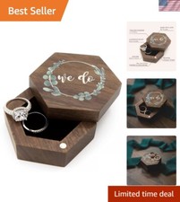 Stunning Hexagonal Ring Bearer Box - High-Quality Wedding and Anniversary Gift