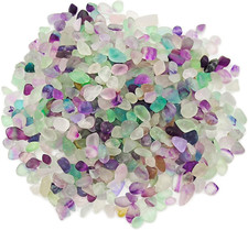 Aquarium Gravel,Natural Mutilcolor Fluorite Decorative Crystal Pebbles-Rose Ston