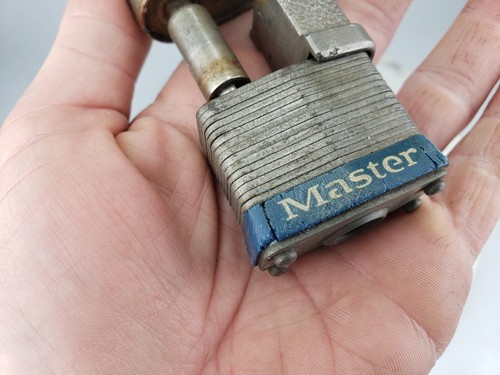 3x Master Lock - Trailer Coupler Latch Lock Multi Purpose Padlock #37 - No Keys - Bild 8 von 12