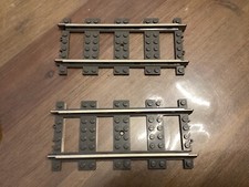 LEGO lot de 2 rails droit pour Trains 9v (Réf 2865) parfait état