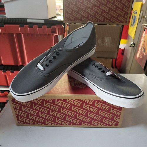 VANS Pewter Black Gray Canvas Men Size 