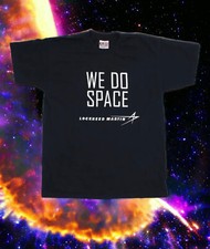 Lockheed Martin Black Skunkworks Space Rocket Shirt USA Mens 2XL Fast Ship