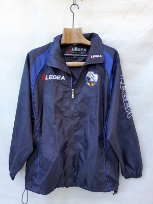 Vintage Legea Windbreaker Jacket Mens Medium Black Football Training Drills