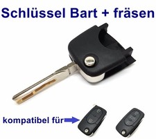 Ersatz Schlüssel Bart+ Schleifen Nachmachen Fräsen für AUDI A2 A3 VW Passat HAA 