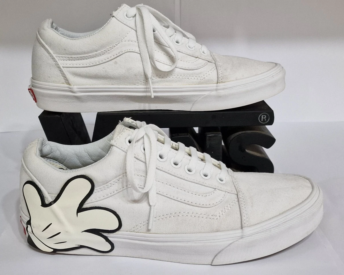 Mickey shop white vans