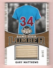 GARY MATTHEWS 2024 LEAF LUMBER SP BAT GAME USED RELIC INSERT #'D /40 MLB STAR
