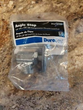 25-  DuraPro IRON PIPE Angle Stop 3/8" IPS x 3/8" O.D. Compression 101592